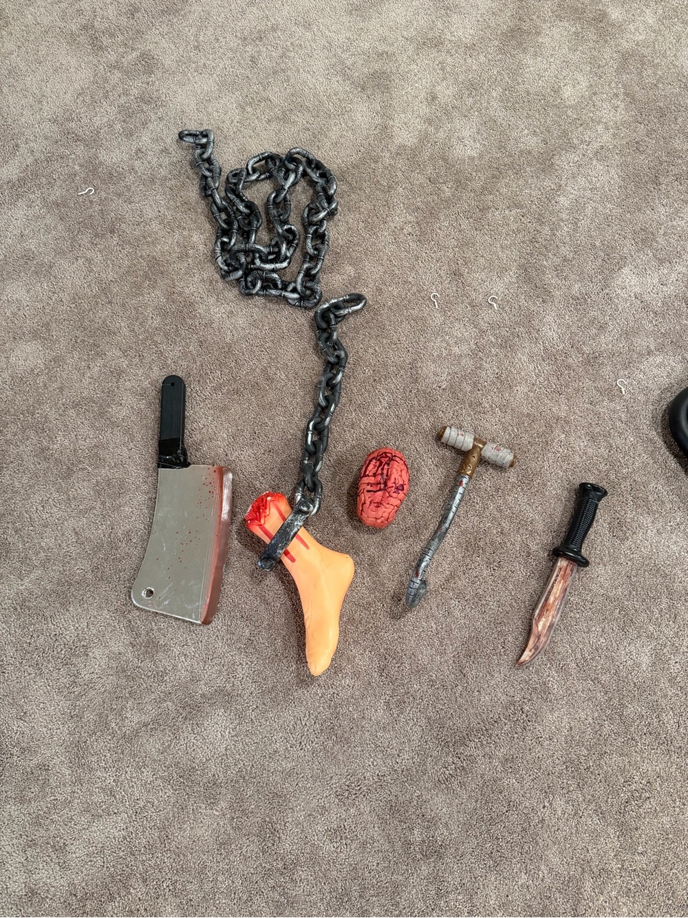 Halloween Decorations Body Parts and Weapon Bundle